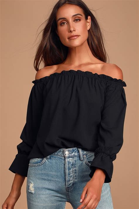 target black off the shoulder top